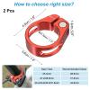 PATIKIL 31.8 mm Bicycle Seat Post Clamp, 2-Pack, Aluminum Alloy, Quick-Release, Red view 2