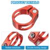 PATIKIL 31.8 mm Bicycle Seat Post Clamp, 2-Pack, Aluminum Alloy, Quick-Release, Red view 3