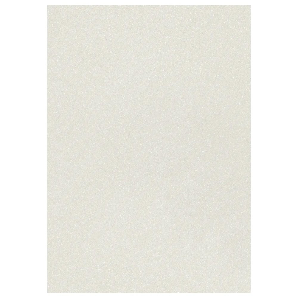 Glitter Cardstock, 200 g/m², Single-Sided Glitter, 1 Sheet A4 (White)