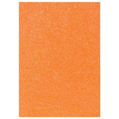 Glitter Cardstock, 200 g/m², One-Sided Glitter, 1 Sheet A4 (Neon Orange)