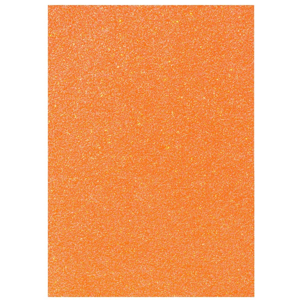 Glitter Cardstock, 200 g/m², One-Sided Glitter, 1 Sheet A4 (Neon Orange)