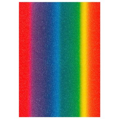 Glitter Cardstock, 200 g/m², One-Sided Glitter, 1 Sheet A4 (Rainbow)