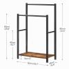 HOOBRO Freestanding Towel Rack with 2 Bars, Dark Brown and Black EBF17LB01 view 3