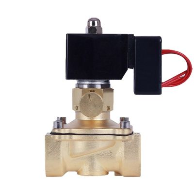 Electric Solenoid Valve with Manual Switch, Female Thread, Waterproof Brass, 220 V, 24 V (DN50, ORDINARY-220VAC)