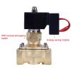 Electric Solenoid Valve with Manual Switch, Female Thread, Waterproof Brass, 220 V, 24 V (DN50, ORDINARY-220VAC) view 4