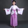 Girls' Chinese Tang Dynasty Hanfu Costume Set, Purple A02, Ages 10–12 view 2