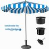 6-Piece Umbrella Stand Set with Adapter Rings for 4.7 cm and 5.1 cm Poles view 3