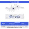 2-Piece White Blue Wedding Garter Set view 3