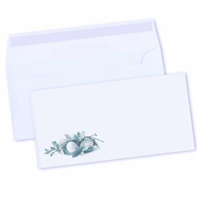 50 Premium Easter Envelopes, Ice Blue, 100 gsm, DL, Windowless