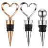 3 Pcs Reusable Heart-Shaped Bottle Stoppers view 1