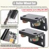 Minglez Concealed Sliding Door Hardware Kit, Invisible Track, for Mirrored Sliding Doors, 61–180 cm (151 cm/59.4 in) view 2