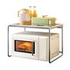 Microwave Oven Rack, Space-Saving Kitchen Countertop Organizer for Microwave and Rice Cooker, 28 x 38 x 34 cm view 1