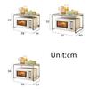 Microwave Oven Rack, Space-Saving Kitchen Countertop Organizer for Microwave and Rice Cooker, 28 x 38 x 34 cm view 2
