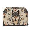 Toaster Cover with Three Floral Wolf Heads, 2-Slice, with Pockets view 2