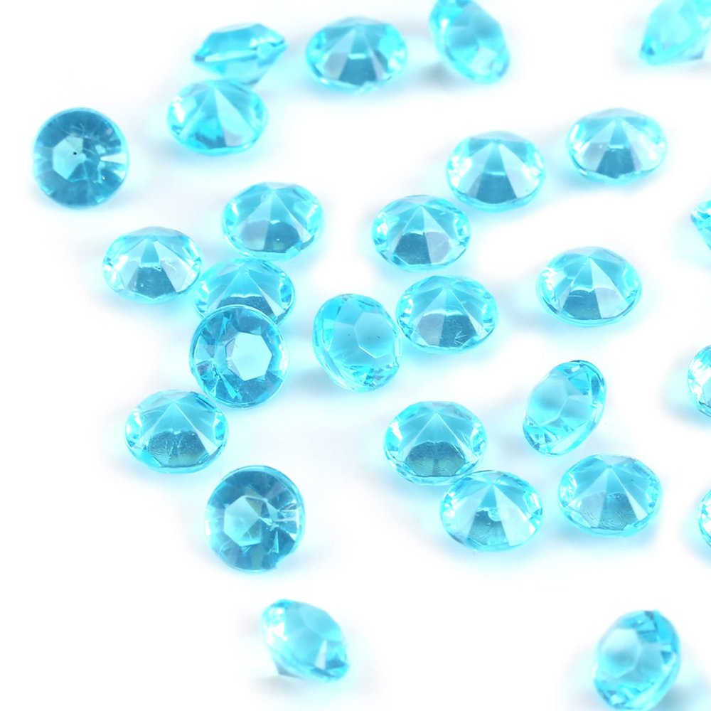 Clear Acrylic Decorative Beads, Sparkling Vase Filler for DIY Wedding Decor, 1000 Pieces/Bag (Blue)