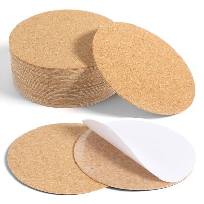 30 Pack Cork Coasters, Heat Resistant Self-Adhesive