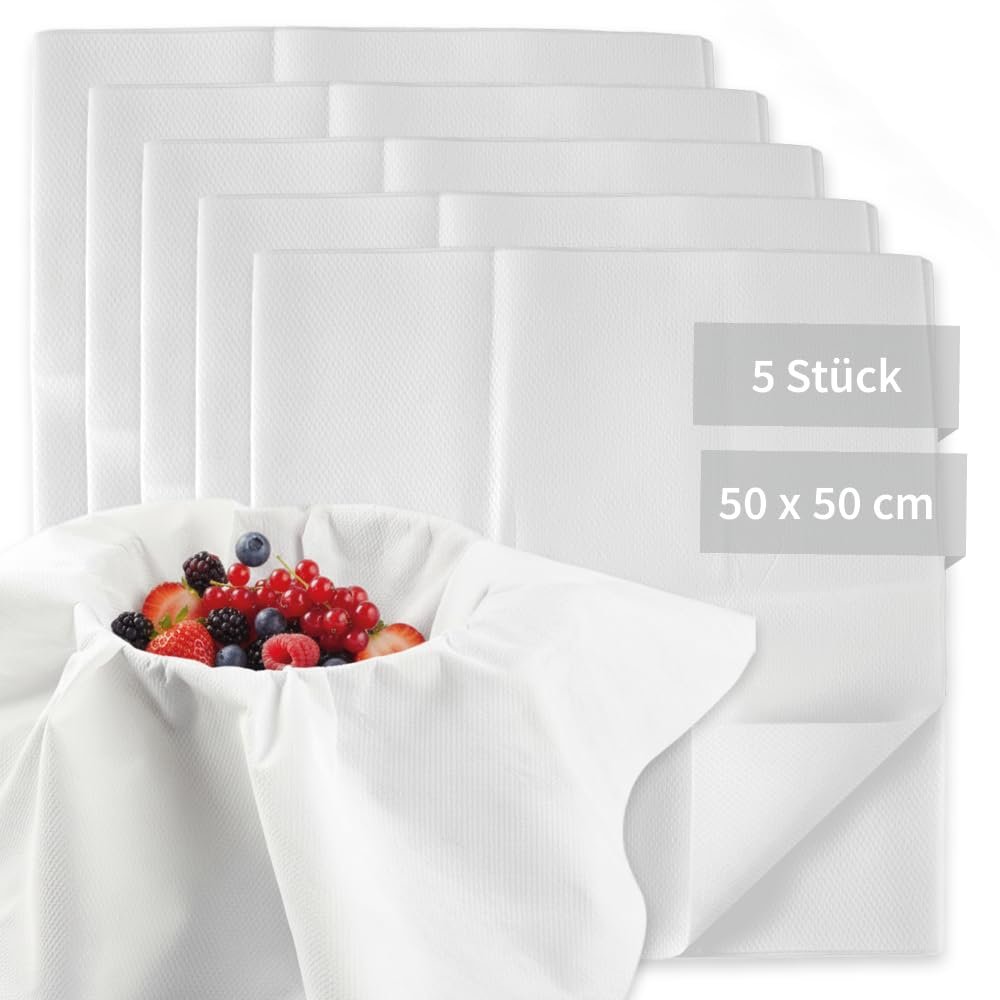 5 Straining Cloths, FRANZ MENSCH, 50 × 50 cm, Nonwoven, Disposable