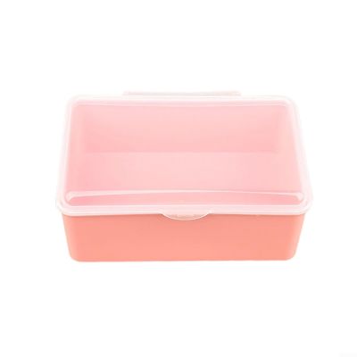 Small Parts Organizer for Pink Plastic Storage Box for Jewelry, Beads, and Craft Materials with Transparent Lid