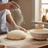 Bread Bowl Covers, 2-Piece Elastic Cotton Liners for Proofing Baskets view 2
