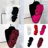 Gissroys Ruffle Trim Flower Appliqué, Sew-On Party Outfit Accessory view 2