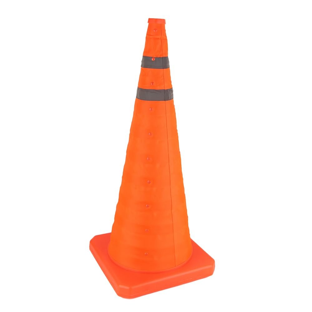 Akozon 70 cm Collapsible Traffic Cone with Reflective Collar