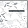 Sympathy Card – Subtle and Elegant – Gray Leaves and Flowers in Delicate Watercolor Style – Folded Card with Envelope view 1