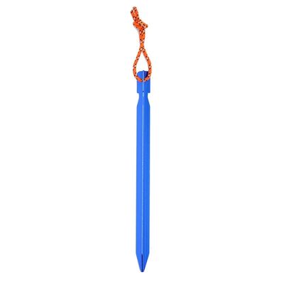 FOELANNE Heavy-Duty Tent Stakes, Pavilion Tent Pegs, 4-Pack, 23 cm, Aluminum Alloy, Blue, with Reflective Cord