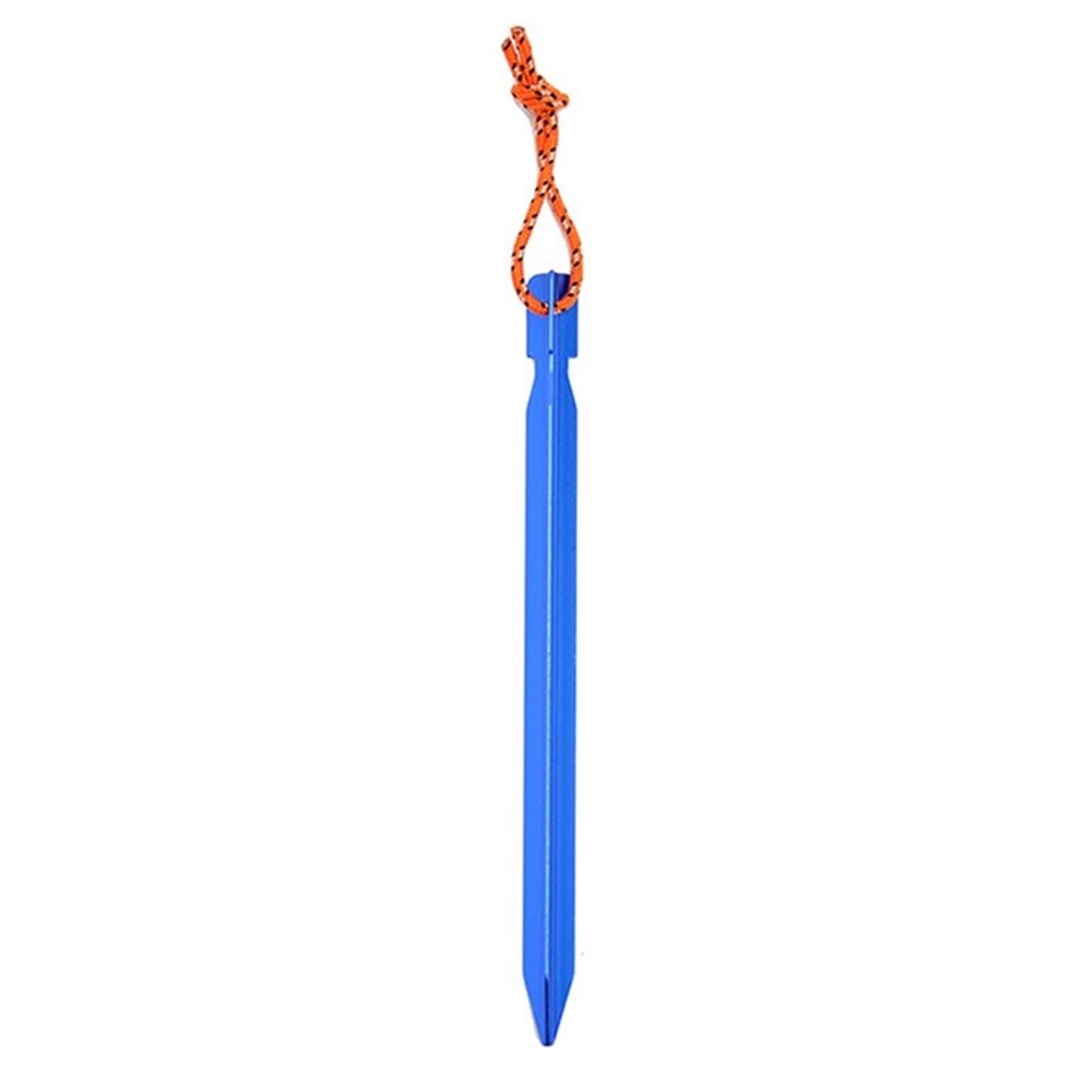 FOELANNE Heavy-Duty Tent Stakes, Pavilion Tent Pegs, 4-Pack, 23 cm, Aluminum Alloy, Blue, with Reflective Cord