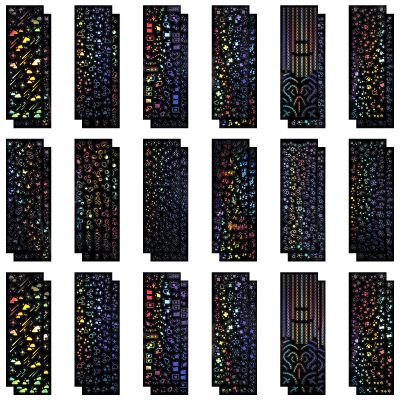 36 Sheets Holographic Glitter Stickers