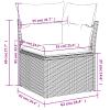 HOMELEN 9-Piece Outdoor Sofa Set with Cushions, Black PE Rattan view 2