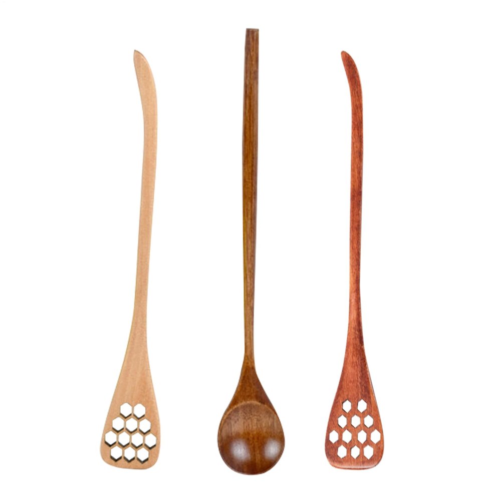Wooden Honey Dipper 3 x 20 cm