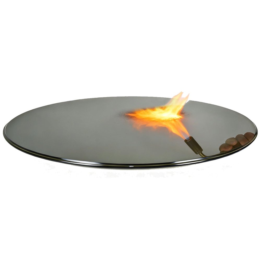 GY8PKVWKWQ Lazy Susan Heavy-Duty Turntable, Tempered Glass Round Tabletop, 1/2 in Thick, Polished Edge (88 cm/34.6 in)