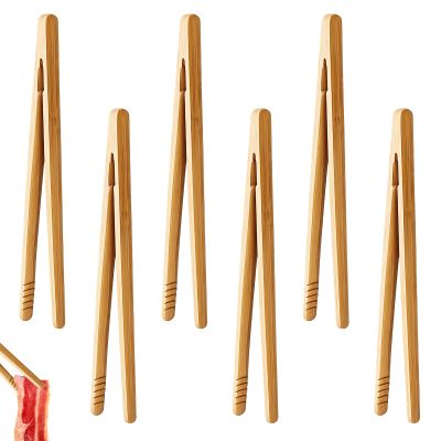 6-Piece Bamboo Grill Tongs