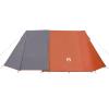 HOMELEN 3-Person Camping Tent, Gray and Orange, Waterproof 185T Polyester, 190 x 200 x 170 cm view 4
