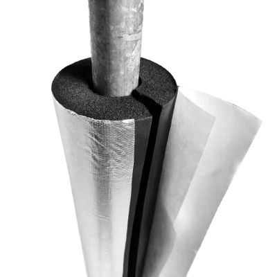 ZMTGLTG Self-Adhesive Pipe Insulation Sleeve, Aluminum Foil, 76 × 20 mm × 1 m