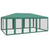HOMELEN Party Tent Gazebo Outdoor Shelter with 10 Mesh Sidewalls, 6 x 4 m, Green view 1