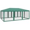 HOMELEN Party Tent Gazebo Outdoor Shelter with 10 Mesh Sidewalls, 6 x 4 m, Green view 3
