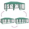 HOMELEN Party Tent Gazebo Outdoor Shelter with 10 Mesh Sidewalls, 6 x 4 m, Green view 4
