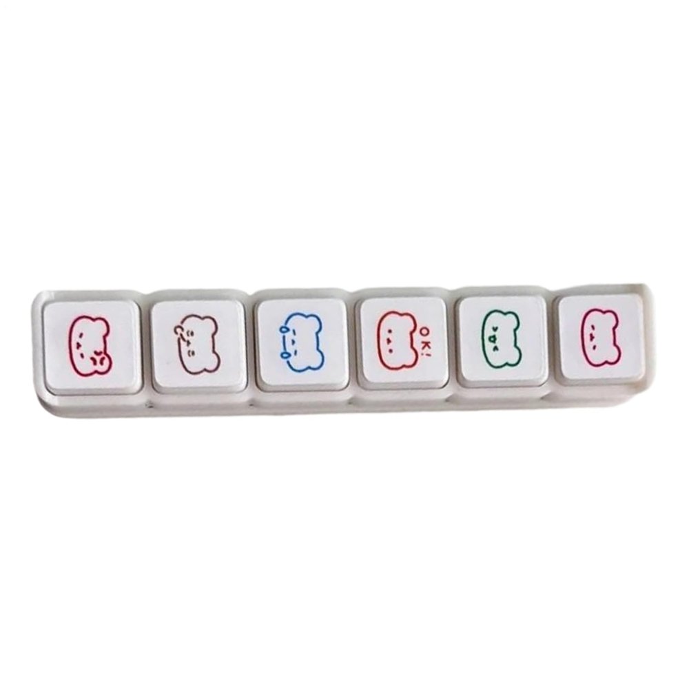 6-Piece Cartoon Journaling Stamp Set