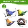 Odoukey 4-Piece Resin Bird Set view 2
