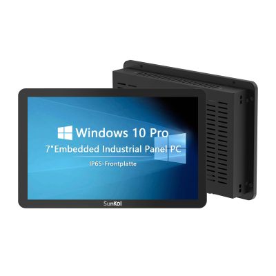 SunKol 7" Industrial Panel PC, Embedded, IP65, Capacitive Touchscreen HMI
