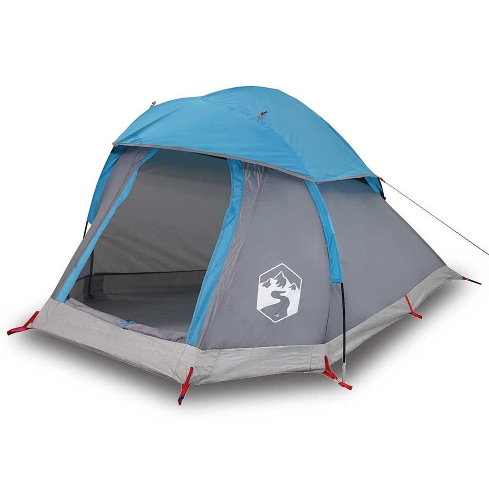 HOMELEN 1-Person Blue Dome Camping Tent with Storage