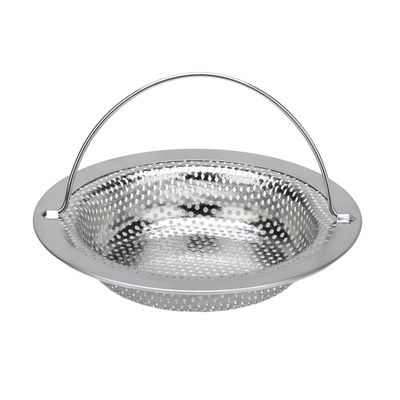 Metaltex Drain Strainer 11.3 cm Deep Stainless Steel with Handle
