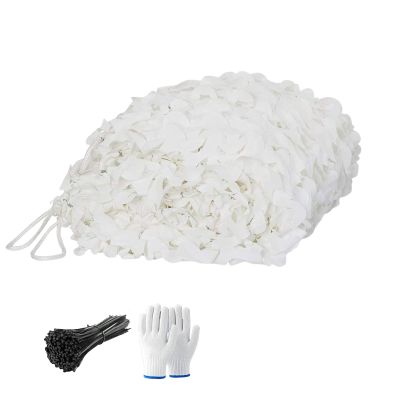 Military Camouflage Sunshade Net, Oxford Fabric, White, W1 × H7 m