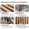 Self-Adhesive Wood-Look Wallpaper, 2 mm Acoustic Panels, Light Gray, 6 Rolls view 3