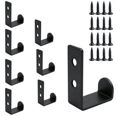 8-Pack Black Coat Hooks