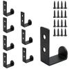 8-Pack Black Coat Hooks view 1