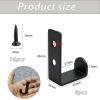 8-Pack Black Coat Hooks view 2