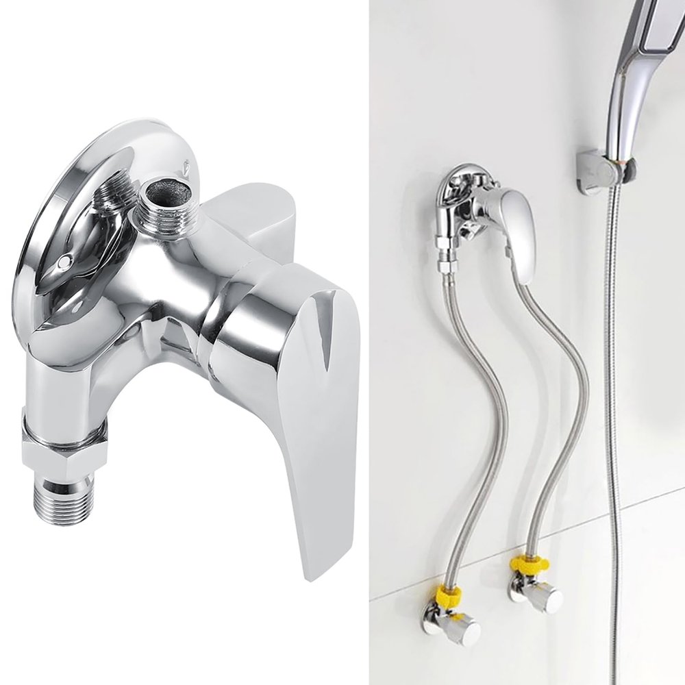 Taidda Shower Mixer Valve, Durable Hot/Cold Water Control, G1/2 Male Thread