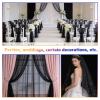 182x145cm Black Glitter Organza Fabric view 4